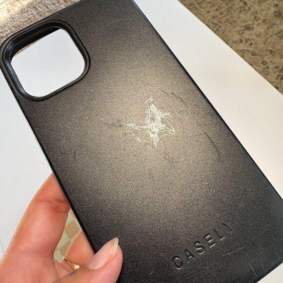 Set of 3 Casely iPhone 12 Pro Max Cases Taupe/Beige, Black, and Cream Checkered - Picture 6 of 6